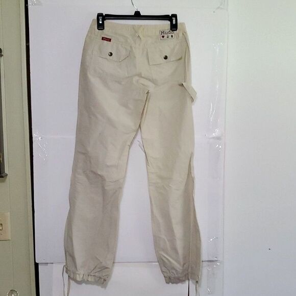 Mudd Jeans Women's Light Weight Khaki Boho Cargo Adventure Drawstring Size 3 - Picture 12 of 12